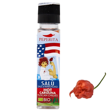 Charger l&#39;image dans la galerie, Gros sel au piment Carolina Reaper BIO avec moulin
